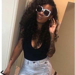 Glamorous celebrity inspired studded sunglasses